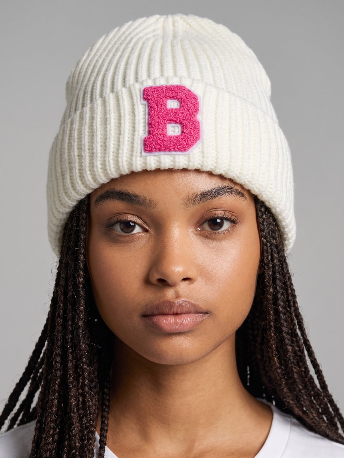 Snow White Pink B Beanie