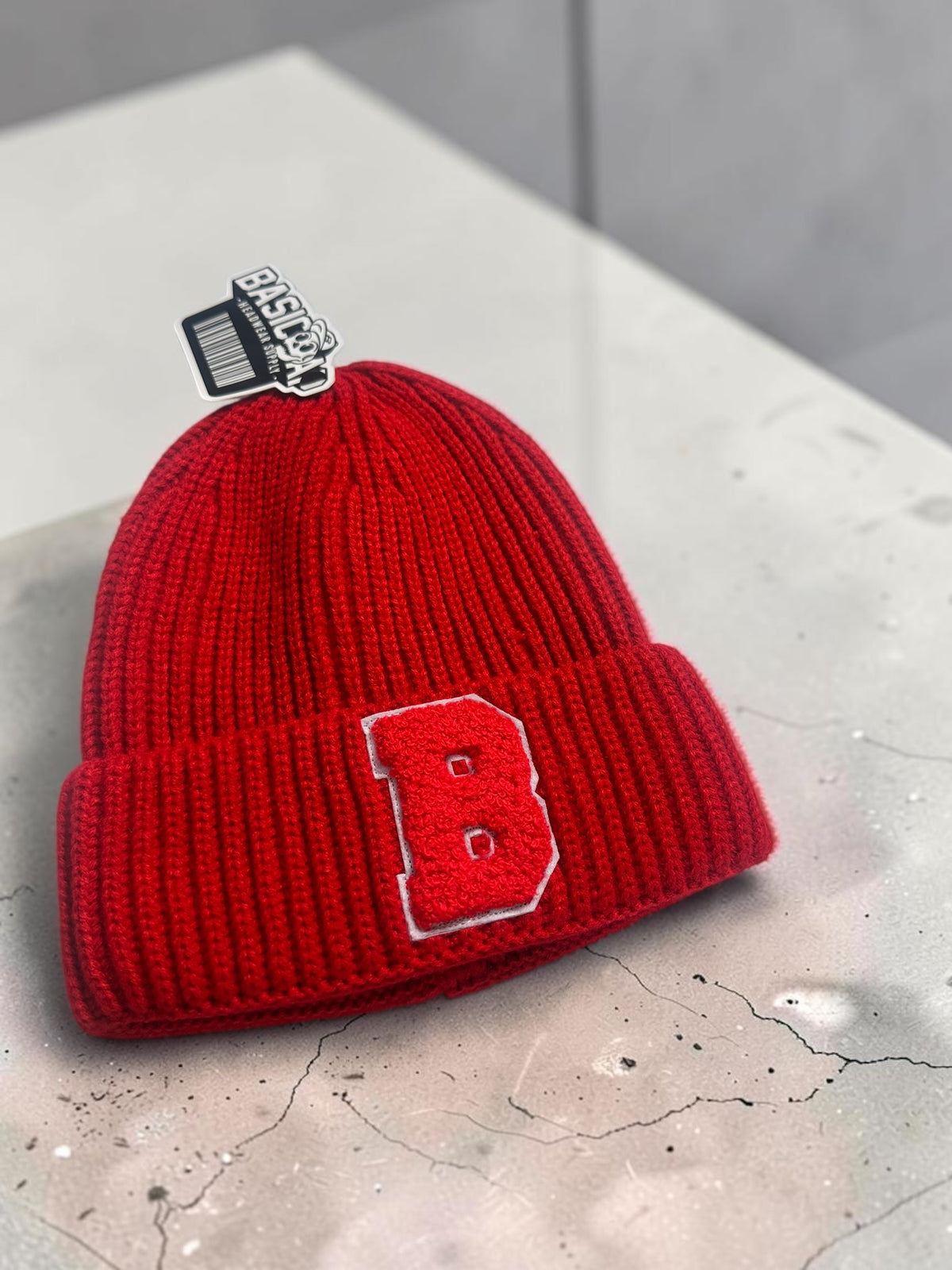 Cherry Red On Red Beanie
