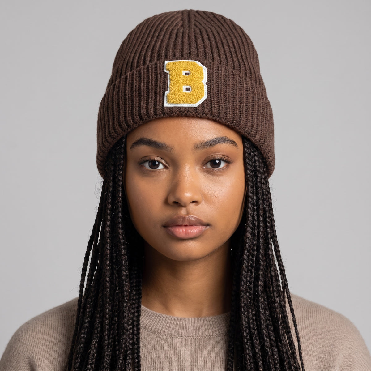 Teddy Bear Brown B Beanie