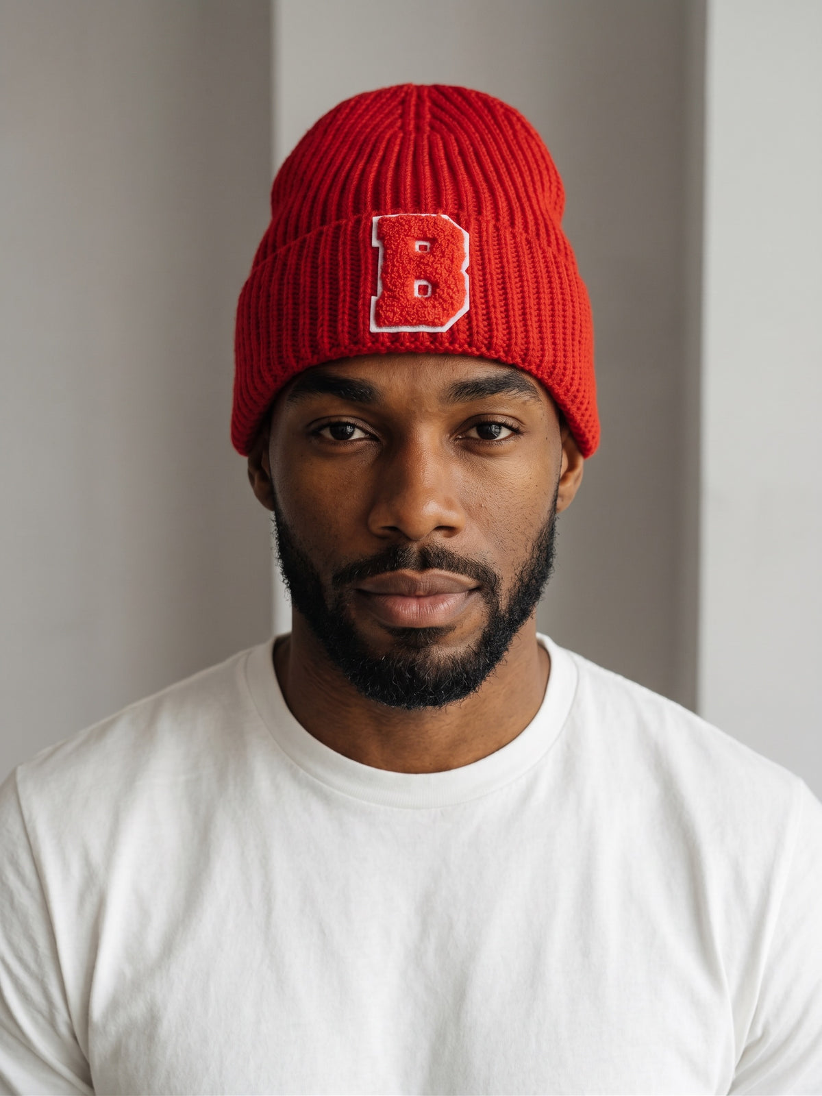 Cherry Red On Red Beanie