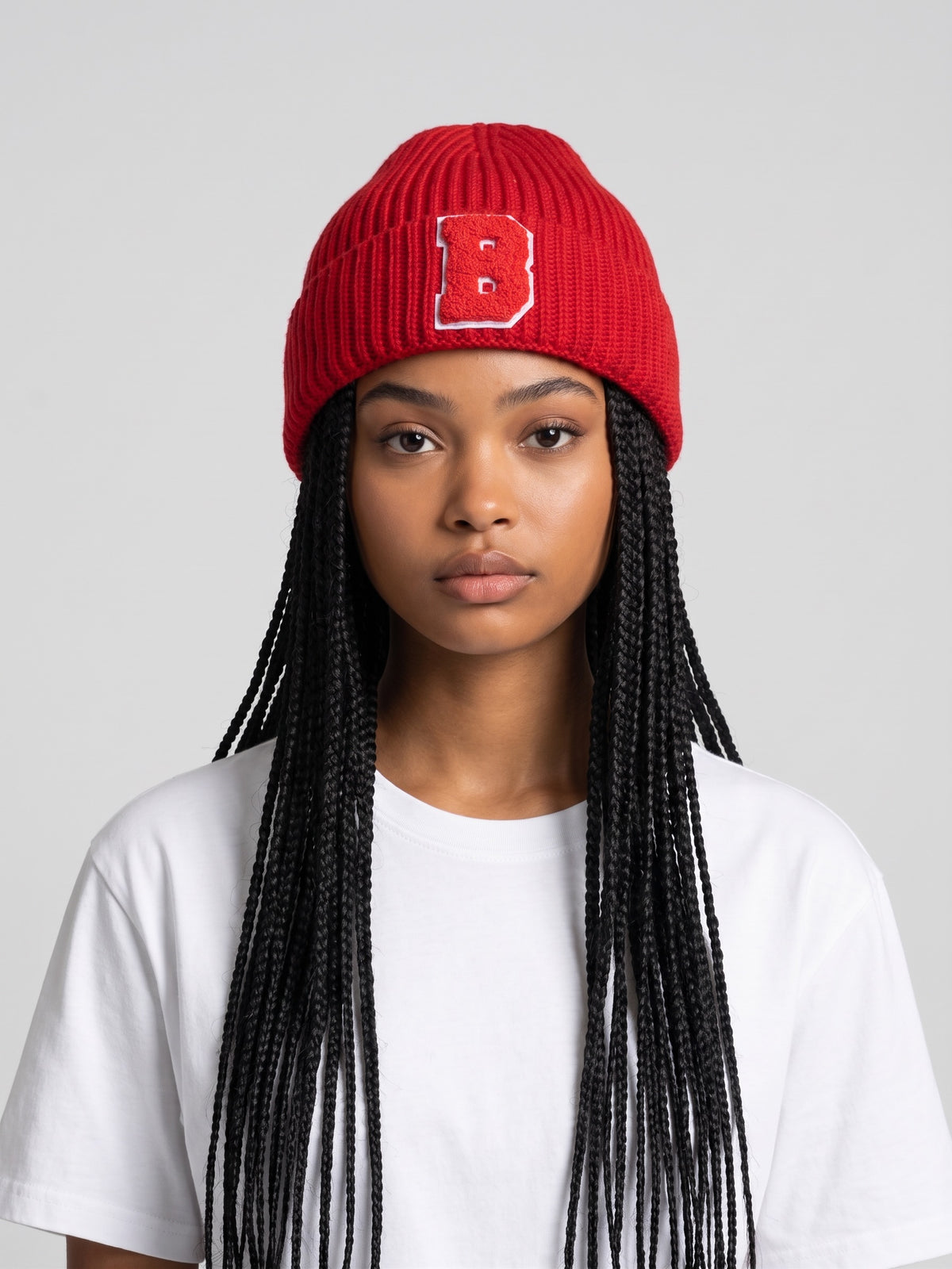 Cherry Red On Red Beanie